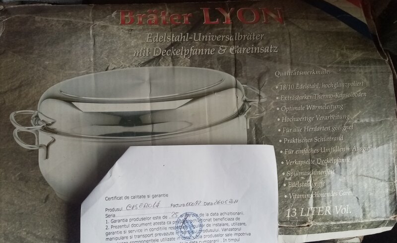 Vas inox +capac 2in1, 13L, multifunctional